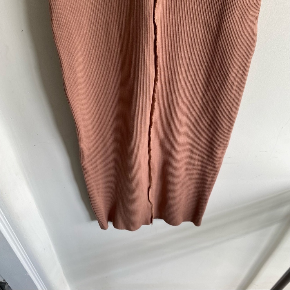 NAKED WARDROBE TAN RIBBED MIDI DRESS - Picture 8 of 12